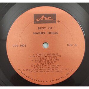 Harry Hibbs – Best Of LP ARC Sound COV 3002 Canada Folk Irish Pub Songs